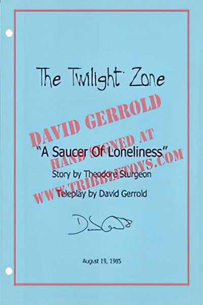 Twilight Zone “Saucer of Loneliness” script